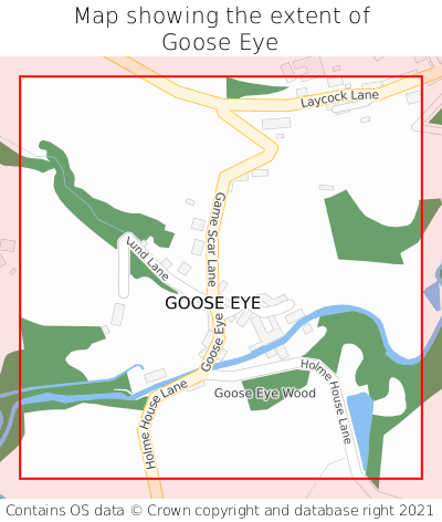 Map showing extent of Goose Eye as bounding box