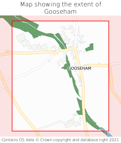Map showing extent of Gooseham as bounding box