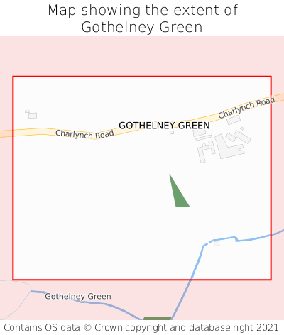 Map showing extent of Gothelney Green as bounding box