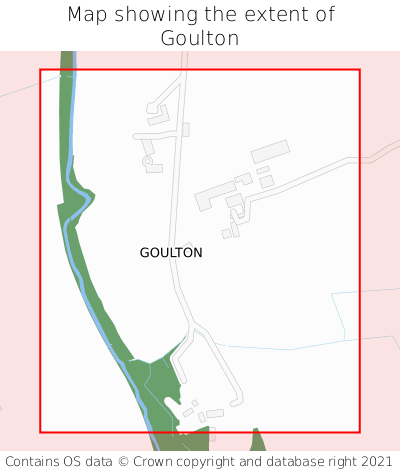 Map showing extent of Goulton as bounding box
