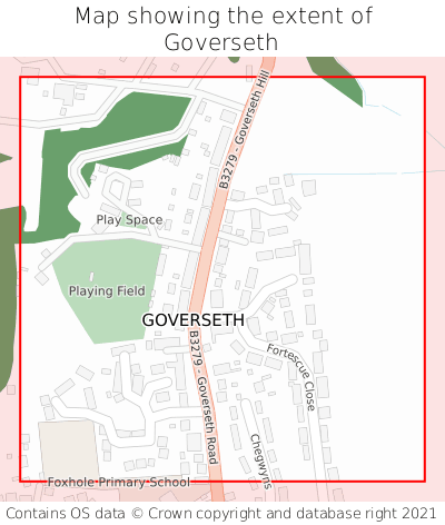 Map showing extent of Goverseth as bounding box