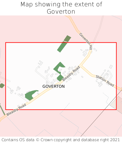 Map showing extent of Goverton as bounding box