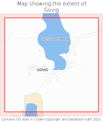 Map showing extent of Govig as bounding box