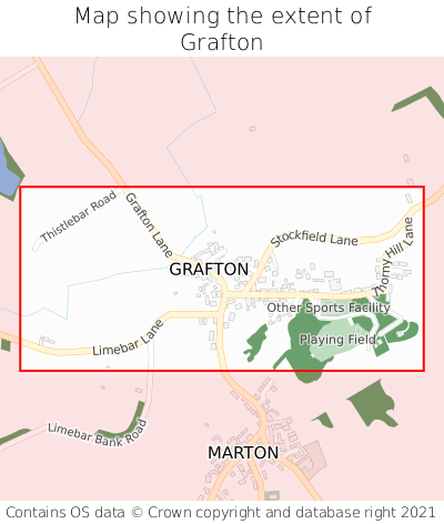 Map showing extent of Grafton as bounding box