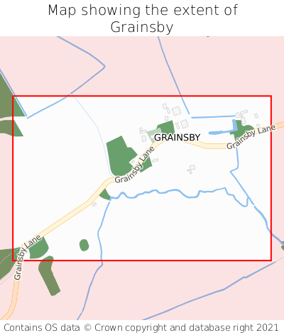 Map showing extent of Grainsby as bounding box