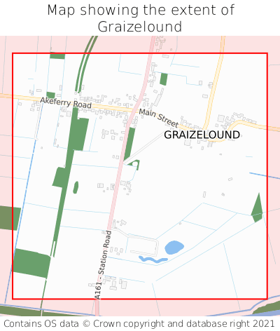 Map showing extent of Graizelound as bounding box