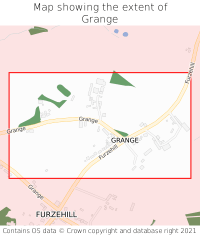 Map showing extent of Grange as bounding box