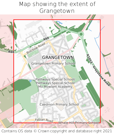 Map showing extent of Grangetown as bounding box