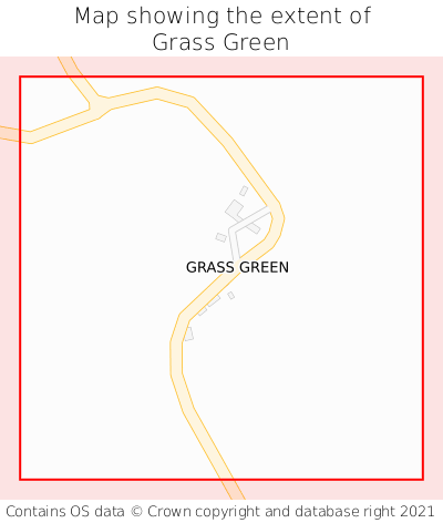 Map showing extent of Grass Green as bounding box