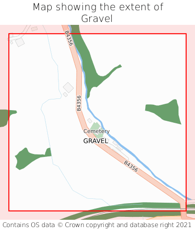 Map showing extent of Gravel as bounding box