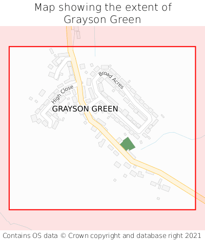 Map showing extent of Grayson Green as bounding box