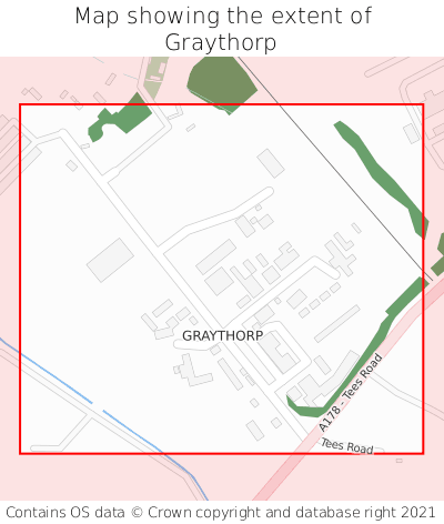 Map showing extent of Graythorp as bounding box