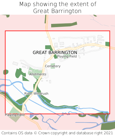 Map showing extent of Great Barrington as bounding box