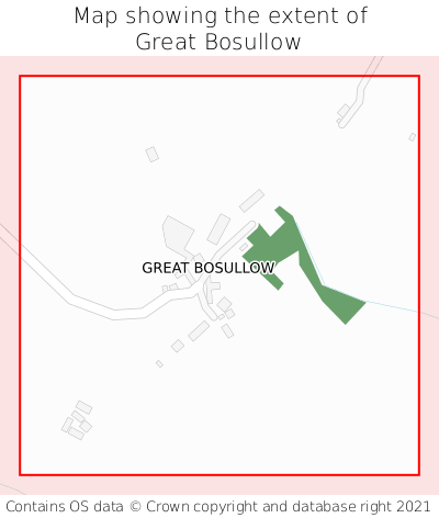 Map showing extent of Great Bosullow as bounding box