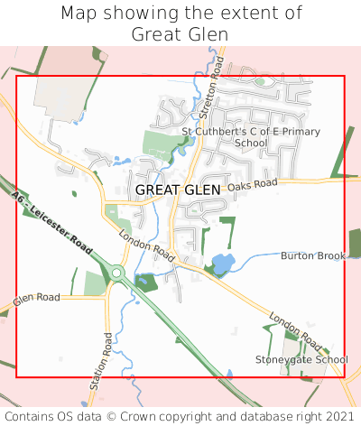 Map showing extent of Great Glen as bounding box