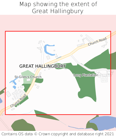 Map showing extent of Great Hallingbury as bounding box