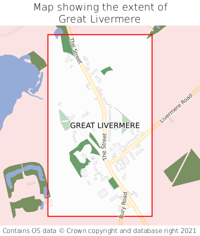 Map showing extent of Great Livermere as bounding box