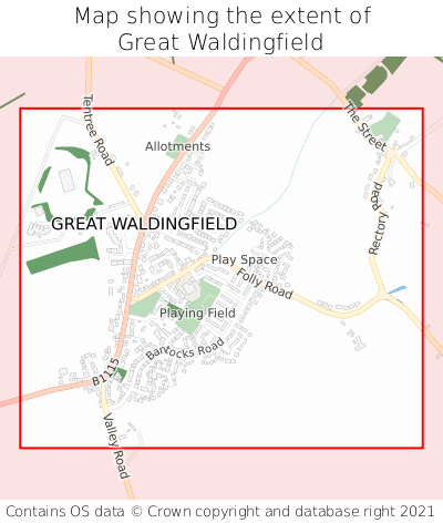 Map showing extent of Great Waldingfield as bounding box