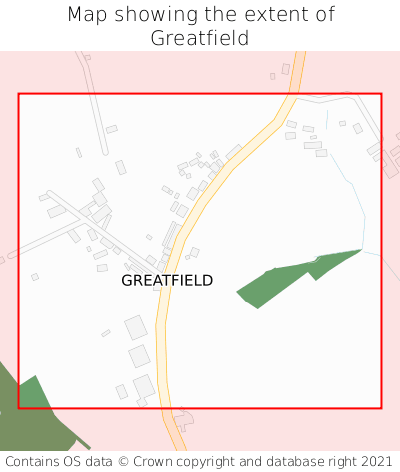 Map showing extent of Greatfield as bounding box