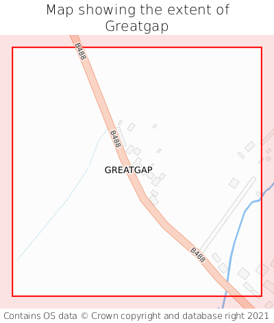 Map showing extent of Greatgap as bounding box