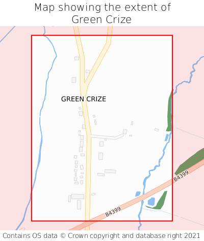 Map showing extent of Green Crize as bounding box