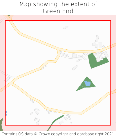 Map showing extent of Green End as bounding box