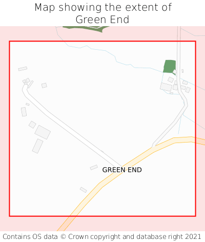 Map showing extent of Green End as bounding box