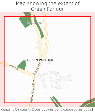 Map showing extent of Green Parlour as bounding box
