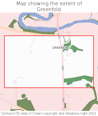 Map showing extent of Greenfold as bounding box