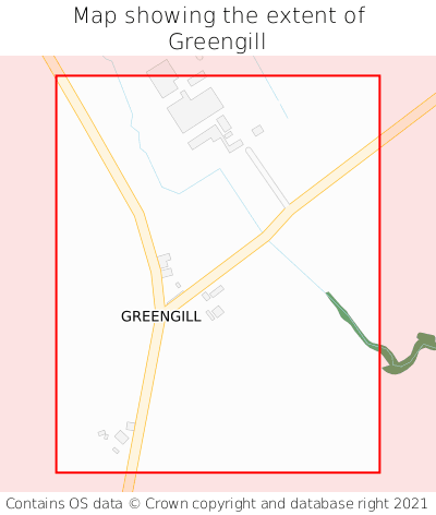Map showing extent of Greengill as bounding box