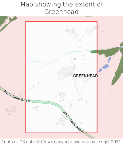 Map showing extent of Greenhead as bounding box