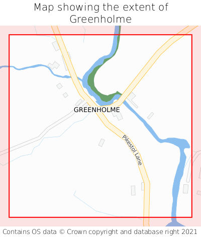 Map showing extent of Greenholme as bounding box