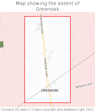 Map showing extent of Greenoak as bounding box