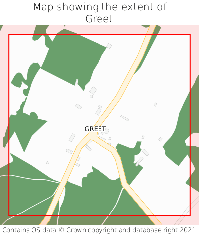 Map showing extent of Greet as bounding box