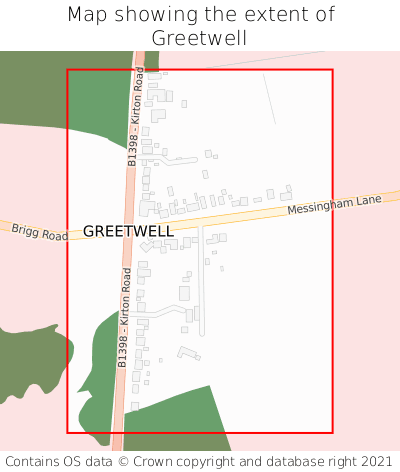 Map showing extent of Greetwell as bounding box