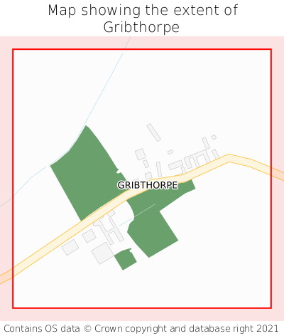 Map showing extent of Gribthorpe as bounding box