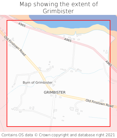 Map showing extent of Grimbister as bounding box