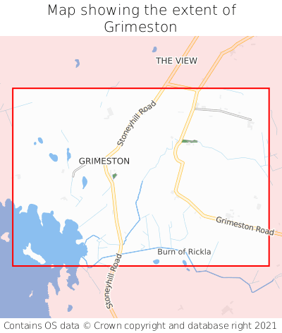 Map showing extent of Grimeston as bounding box