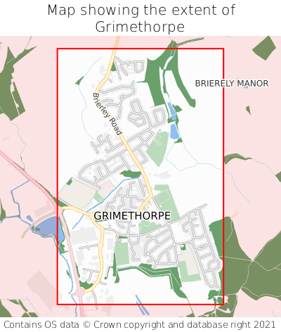 Map showing extent of Grimethorpe as bounding box