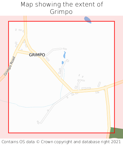 Map showing extent of Grimpo as bounding box