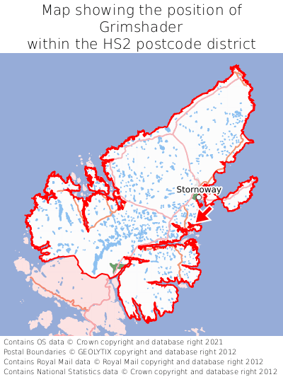 Map showing location of Grimshader within HS2