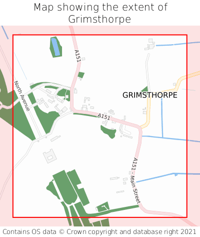 Map showing extent of Grimsthorpe as bounding box
