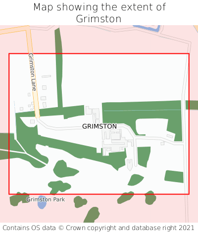 Map showing extent of Grimston as bounding box