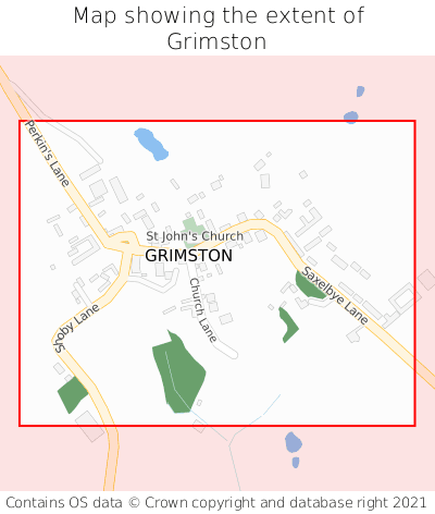 Map showing extent of Grimston as bounding box