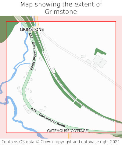 Map showing extent of Grimstone as bounding box