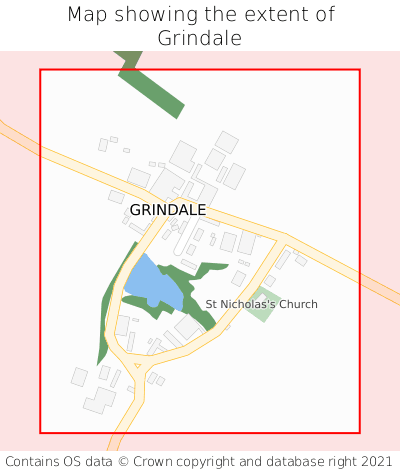Map showing extent of Grindale as bounding box