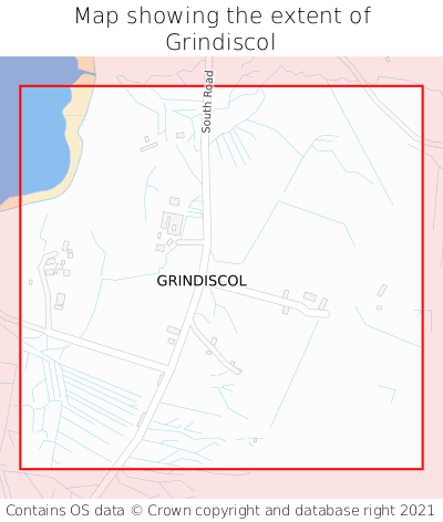 Map showing extent of Grindiscol as bounding box