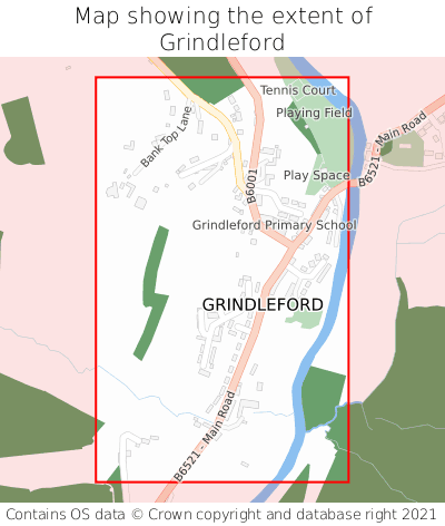 Map showing extent of Grindleford as bounding box