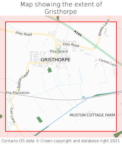 Map showing extent of Gristhorpe as bounding box