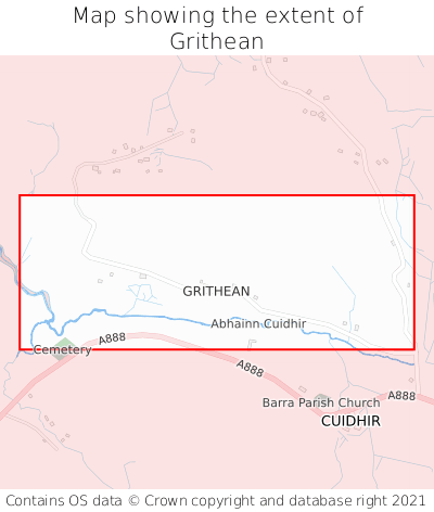 Map showing extent of Grithean as bounding box